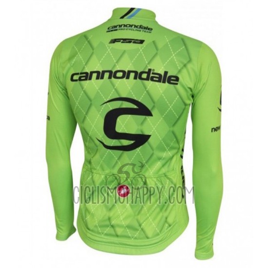 Cannondale Cycling Jersey Bib Tight 2016 Men Long Sleeve Black and Green
